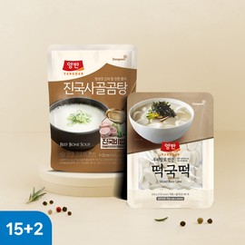 Dongwon Yangban Jinkuk Seolleongtang 500g 15 bags + Tteokguk Tteok 320g 2 packs