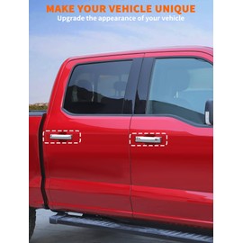 Savadicar 4-Piece Chrome Door Handle Cover Trim Set for 2021-Present Ford F150, Outside Pull Handle Overlay Accent, Exterior Styling Upgrade Accessories