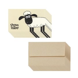 Mini Card Set, Message Cards Set of 8 with Envelopes (Shaun the Sheep)
