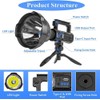 Rechargeable Spotlight 3000000 Lumens Led Spot Lights Outdoor Flashlight Tripod