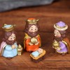 Colorful Nativity Scene Figurine Set Cute Animals Rugged Lightweight Reliable