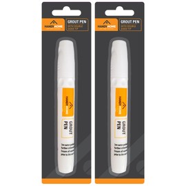 Handy Home Grout Pen with Double-Sided Tip, 14ml, 2-Pack, White
