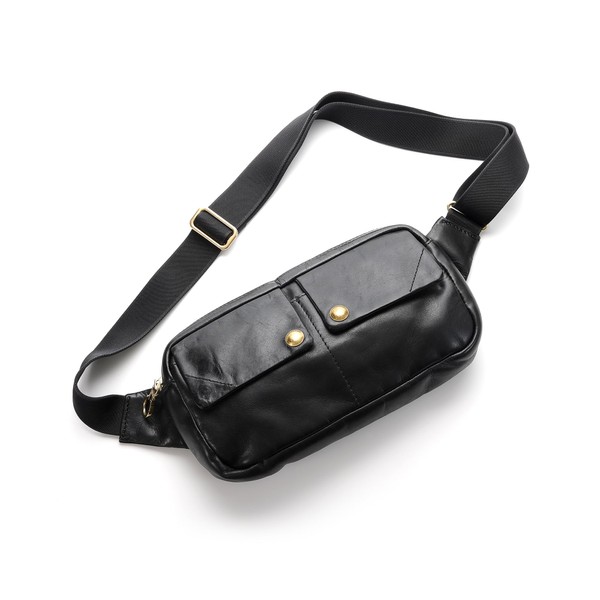 IJUN Nume Leather Body Bag, Men's, Genuine Leather, Sling Bag,