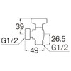 SANEI V6271-13 Angle Ball Valve with Nut Handle One-Touch Detachable