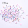 HERZWILD 800pcs Number Bracelet Beads for Bracelet Making Acrylic Number
