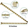 12 Inch 30 Pack Garden Staples ，Spiral Landscape Spikes, Landscape