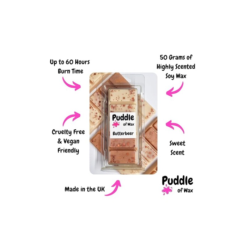 Puddle of Wax - Butterbeer Soy Wax Melt Snap Bar