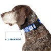 Buckle-Down 15-26" Hibiscus Blue/White Plastic Clip Collar, Large