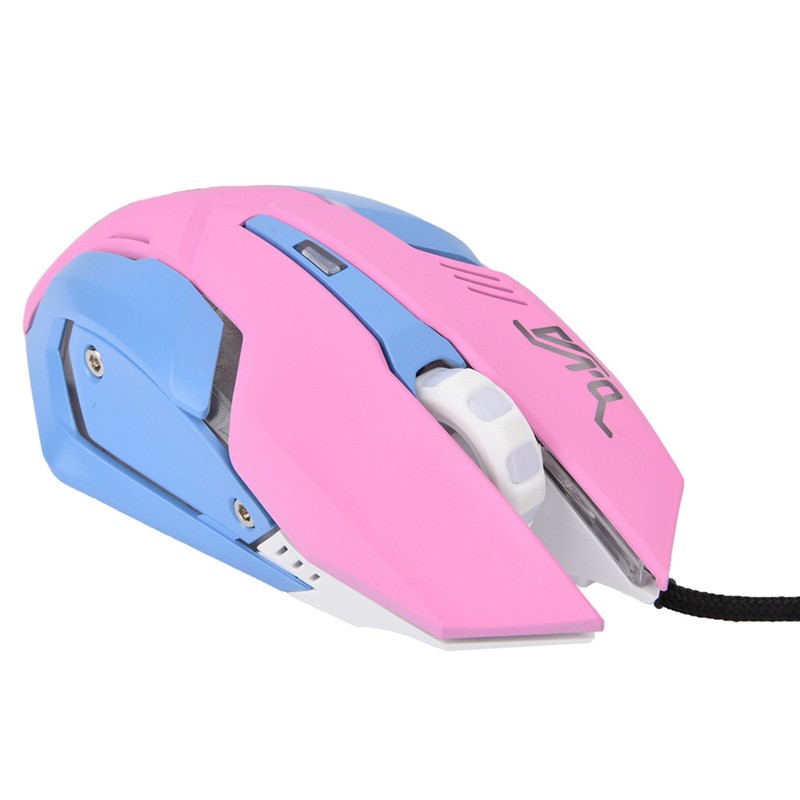 3200DPI High Sensitivity Pink Gaming Mouse Comfortable Grasping Wired Gaming
