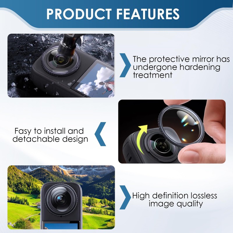 RaitWahl Premium Lens Protector for 360 X4 Sports Camera Accessories