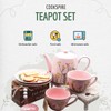 Cookspire Porcelain Tea Set - Modern Pink Tea pot (28.7