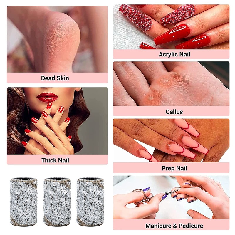 NMKL 100Pcs Zebra Sanding Band Pieces Grinding Polisher Files Nail