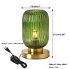 Auwieou Glass Table Lamps Mid Century Modern Globe Table lamp