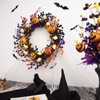 20" Halloween Wreaths for Front Door with Jack-o'-Lanterns and Candy