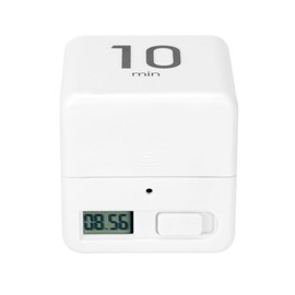 Cube Timer, 2.6x2.6x2.6in Temporizador Digital Volumen de Sonido Ajustable Temporizador preestablecido de Cocina de Esquina Redondeada con Pantalla electrónica para gestión(1-3-5-10min)