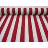 RED White Striped Fabric - Sofia Stripes Curtain Upholstery Material