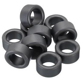 PATIKIL Ferrite Toroid Core 1.2 Inch ADx 0.7 Inch ID x 0.6 Inch H Ferrite Rings Transformer Ferrite Toroid Cores for EMI/RFI Filters Black Pack of 10