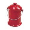 Norpro 1 Gallon Ceramic Compost Keeper, Red