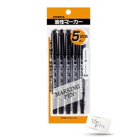 P-MO-120-MC-BK5 Permanent Pen, Mackie, Extra Fine Point, Black, 5 Pens