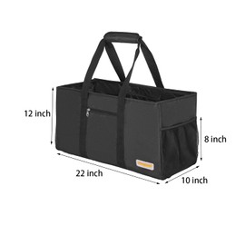 Dongawin Large Utility tote bag,waterproof beach bag,foldable and reusable storage bag,shopping bag,picnic bag,etc., Black, 2 pack