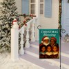 Christmas Garden Flag 12x18 Inch Black Santa Choir Yard Decor