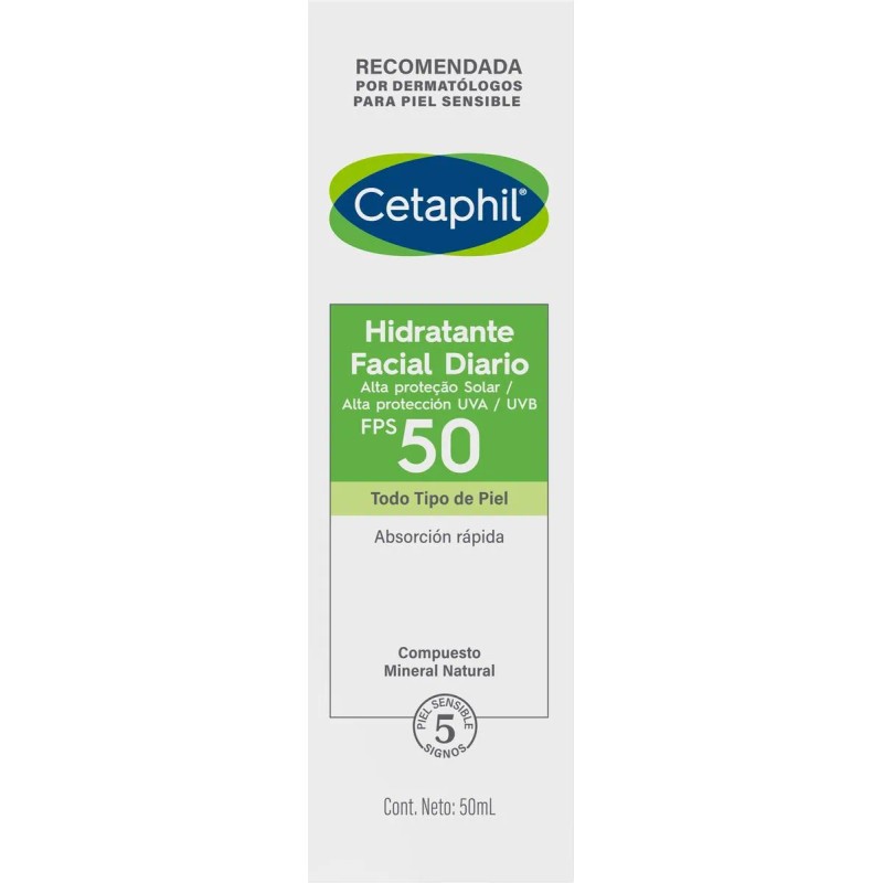 Hidratante Facial Cetaphil Diario FPS 50 - Protección Alta y
