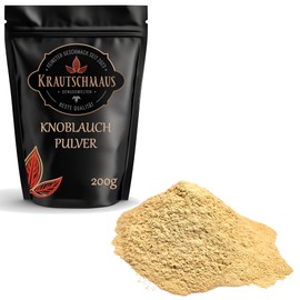 Krautschmaus Garlic Powder 200 g for Grilling, Seasoning and Cooking, Gently Dried and Finely Ground, Intensely Scented and Aromatic, No Additives