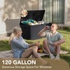 Devoko 120 Gallon Deck Box Resin Outdoor Storage Box Waterproof