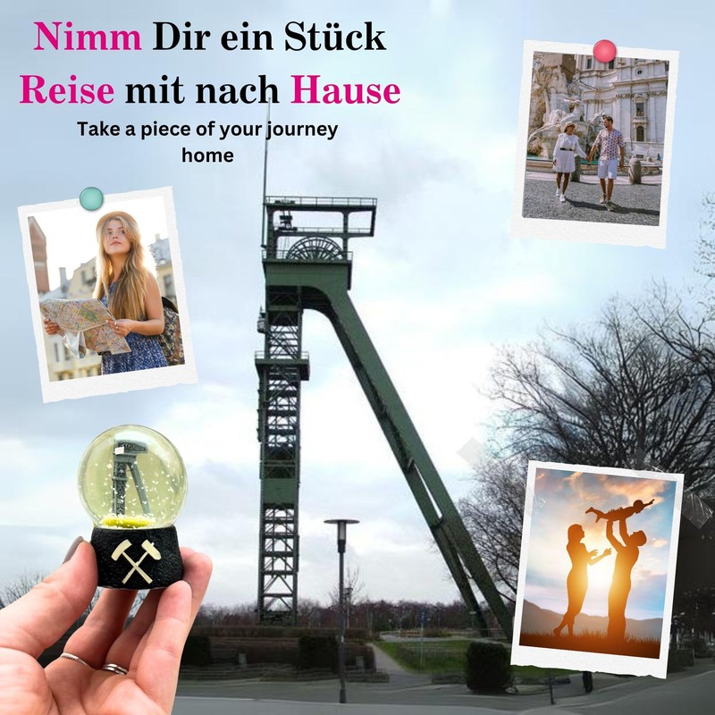 30046 Souvenir Snow Globe Germany Düsseldorf Castle Tower - 45