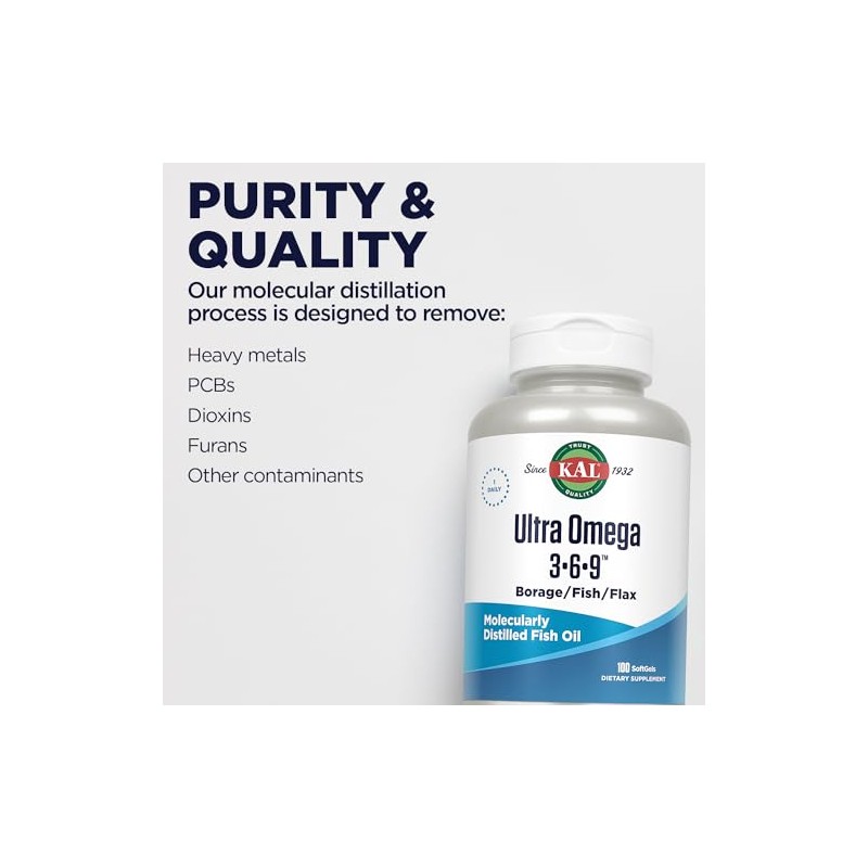Kal Ultra Omega 3-6-9 -- 100 Softgels by Kal