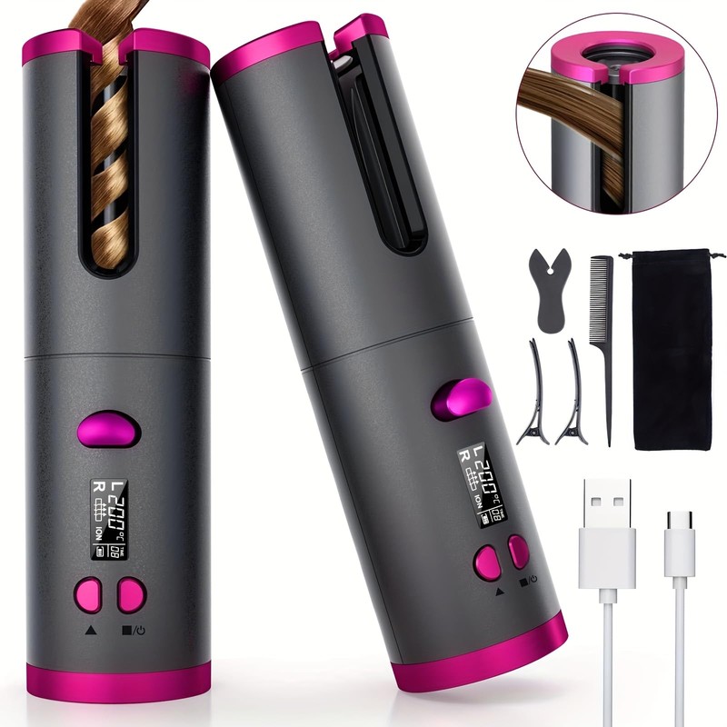 Automatic Hair Curler Wireless Automatic Hair Curler Ceramic Rotating Cordless