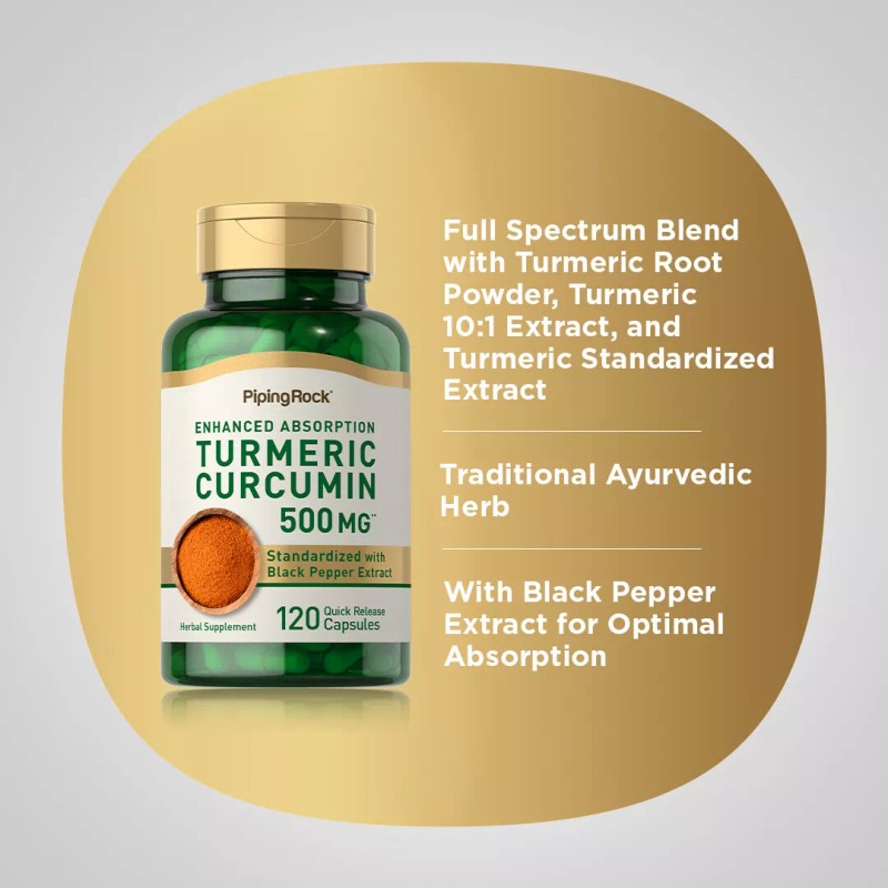 Piping Rock Turmeric Curcumin with Black Pepper | 500mg |
