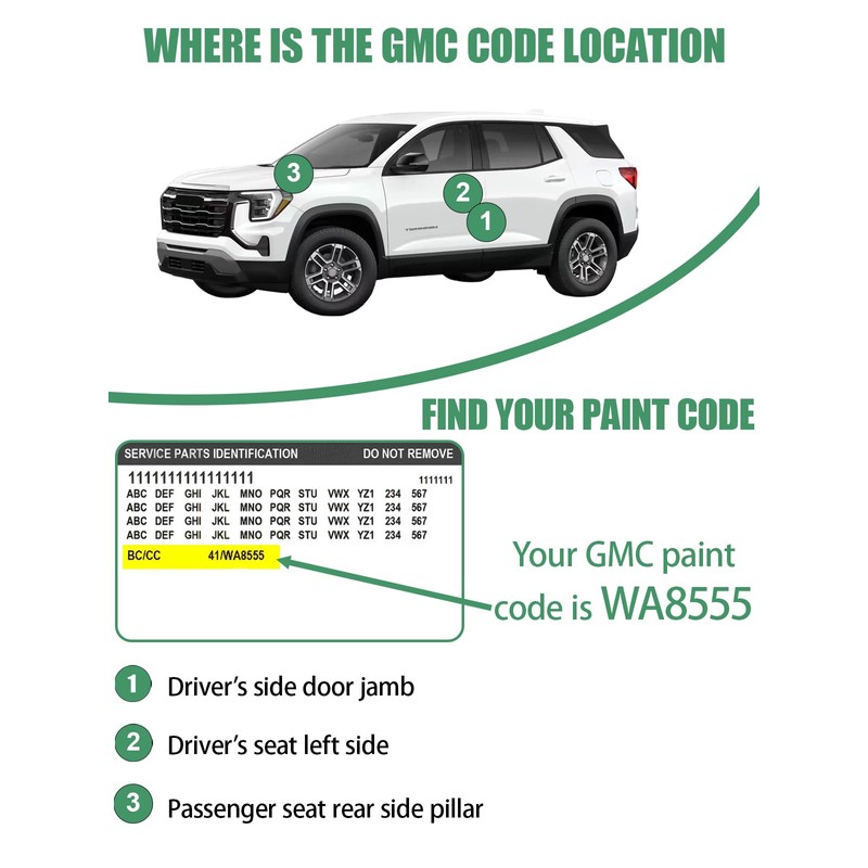 Summit White/Interstellar White(GAZ/WA8624) Touch Up Paint Pen for GMC,Car Paint