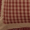 Park Designs Red Sturbridge Patch Basic Euro Sham