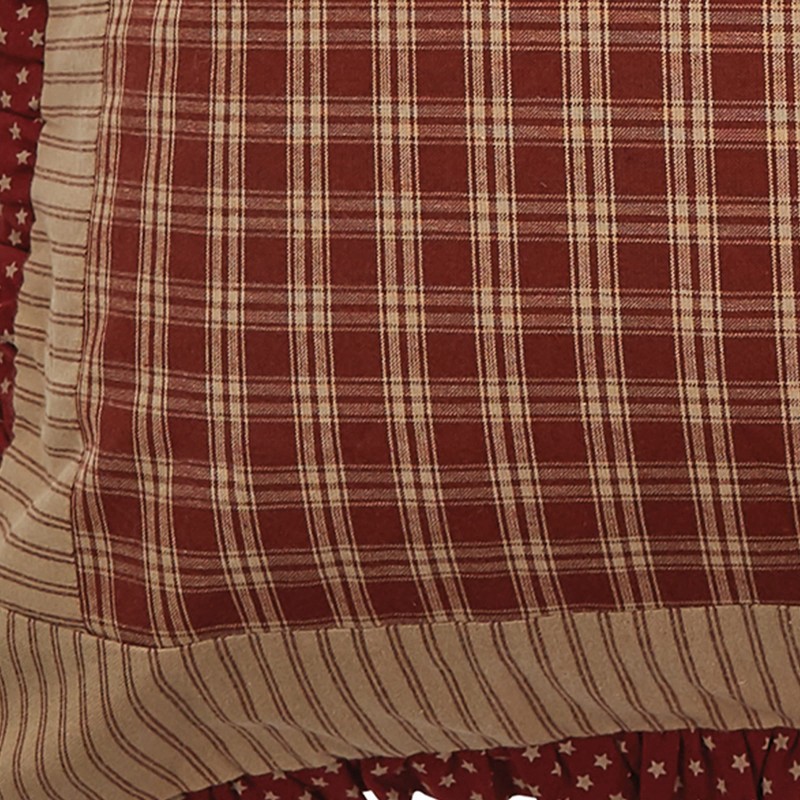 Park Designs Red Sturbridge Patch Basic Euro Sham