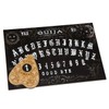 WICCSTAR Wooden black Ouija board game with planchette and detailed