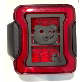 Slasher Bear Cute with Claw in 3D Black for Jeep Led Version JK/JKU/JL Rear Tail Light Covers (2019-2025) Led Version - Paw Paws