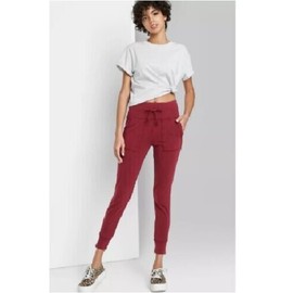 Wild Fable Size Small High-Waisted Side Pockets Ankle Length Leggings Berry