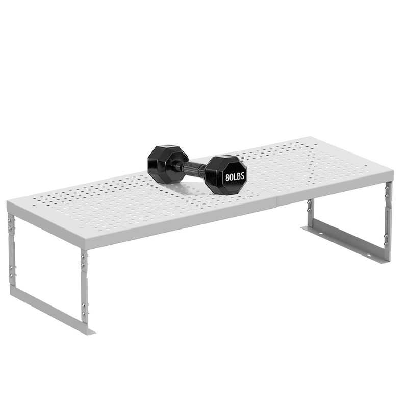 Asiingkel Stackable Expandable Metal Shelf Organizer - Adjustable Wire Storage