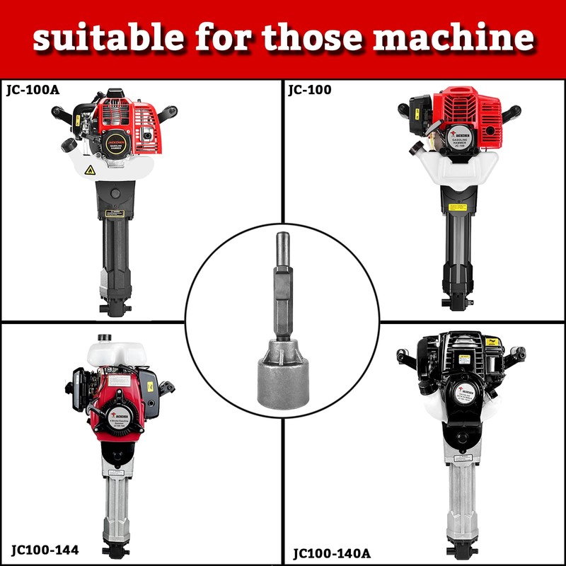 JACKCHEN 30 mm Hex Shank T Post Driver Pile Socket,30mm