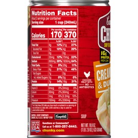 Campbell's Chunky Soup, Creamy Chicken & Dumplings, 18.8 oz