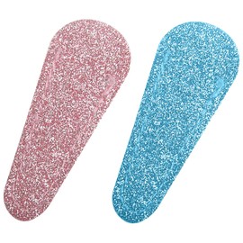 Baluue 2 pcs Glitter Leather Scissor Covers for Nail and Manicure Scissors Stylish Protective Case for Safe Storage Convenient and Versatile Design Pink and Blue