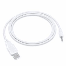FITE ON 3ft White USB DC Power Adapter Charger Cable Lead Compatible with Yarosi Wand