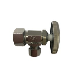 5/8" Comp x 3/8" Comp Water Supply Valve - Multi Turn, Angle, Water Valve Shut Off, PEX, Copper (pack of 1)