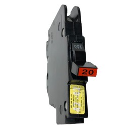 1- Federal Pacific Circuit Breaker, NC20 1-Pole 20-Amp Thin Series NC 020 (OUT OF FACTORY CARTON) FPE, MAY BE RED OR BLACK HANDLE