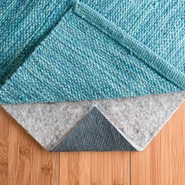 RUGPADUSA, 8'x10', Non-Slip Felt and Rubber Rug Pad (1/4" Thick), Protects Your Floors, Low-VOC, 100% Made in The USA, 2-Year Warranty