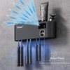 Toothbrush Sanitizer, Self Adhesive Toothbrush Holder with 3 Cups, Automatic