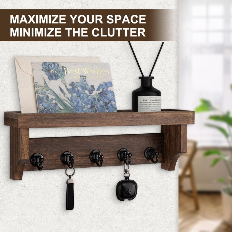 Lucundm Key and Mail Holder Wall Mount, Key Holder with