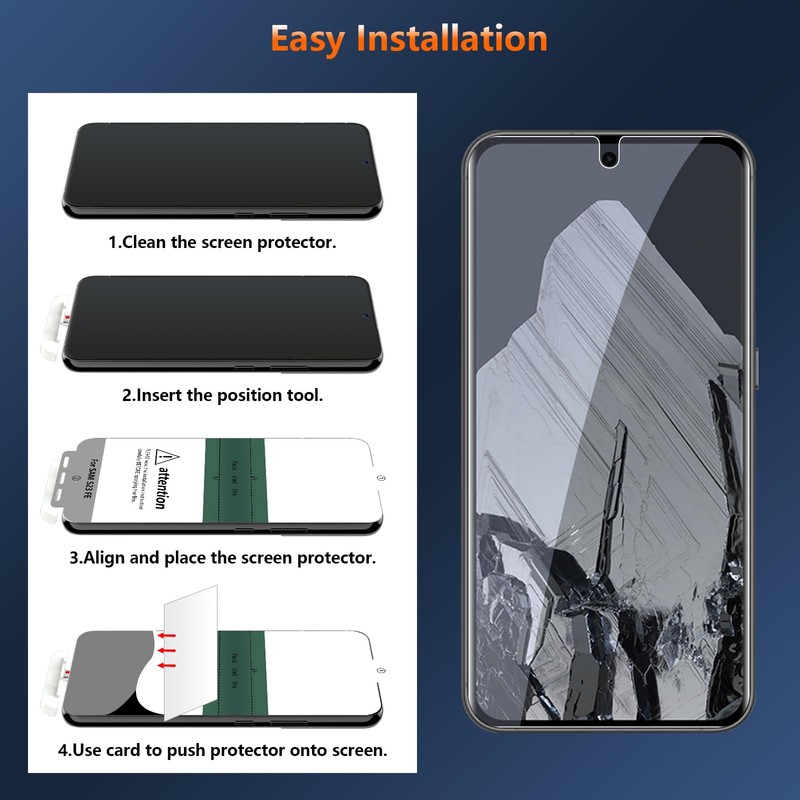 JEHOO [2 Pack] Pixel 8 Pro Privacy Screen Protector Flexible