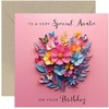Very Special Auntie Happy Birthday Greeting Card - Gifts for